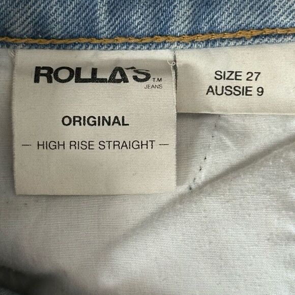 Rolla's High-Rise Straight Jeans Light Wash in Size 27 - Picture 6 of 11